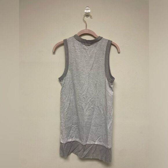 Silence + Noise Kelly Two Tone Grey High Low Tunic Tank Top SZ XS - Picture 4 of 7